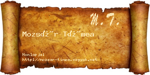 Mozsár Tímea névjegykártya